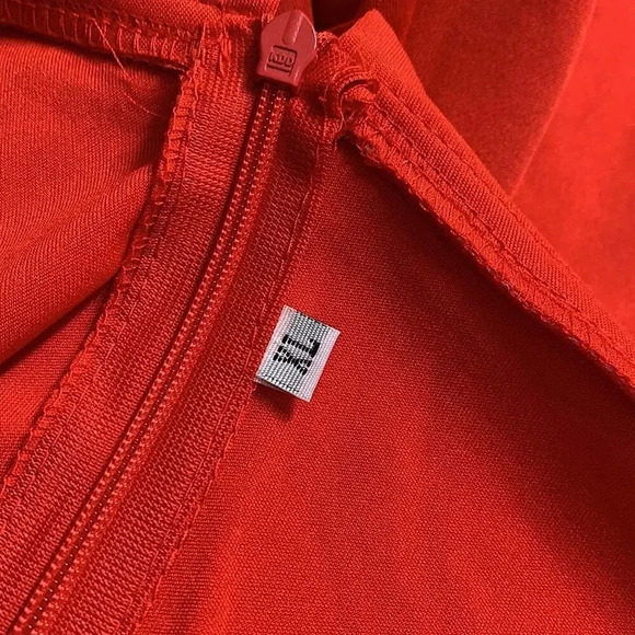 Vintage Overlay Jumpsuit Asymmetrical Off Shoulder Party Maxi Dress Size XL Red - Picture 14 of 15